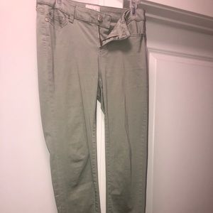 Olive green skinny jeans